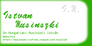 istvan musinszki business card